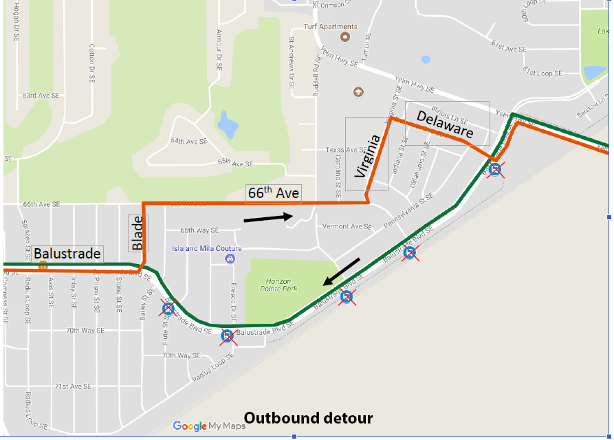 Outbound detour