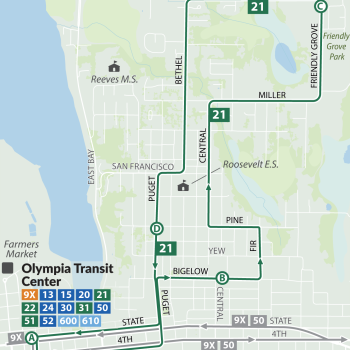 Route 21 Map
