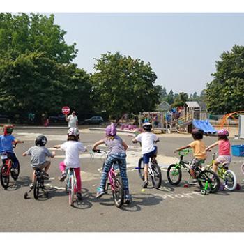 image of kids on bikes