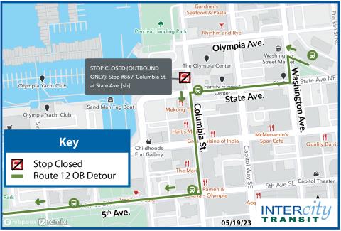 Route 12 Outbound Only On Detour From 7 9 A M On Sunday May 21 Due   Route 12 Capital City Marthon Detour 05 19 23 