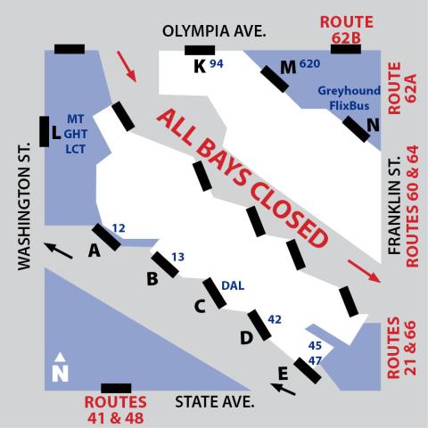 Bay map during phase 3 of construction at OTC