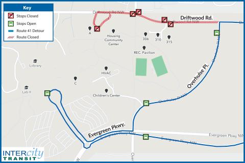 dorm loop detour and stop closures