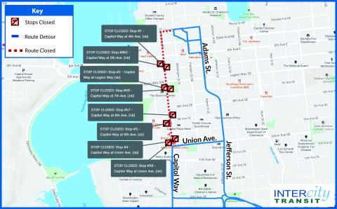 Capital City Marathon detour map