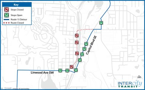 Route 15 Detour Map