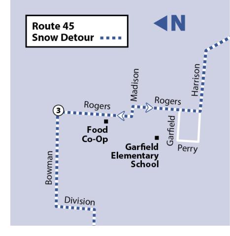 Route 45 Standard Snow Detour