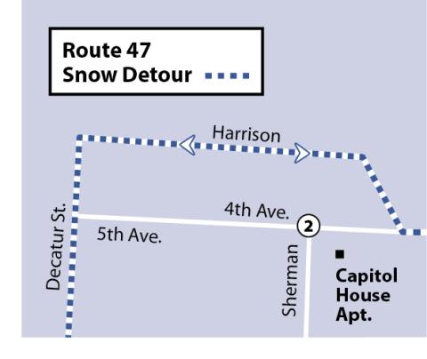 Route 47 Standard Snow Detour