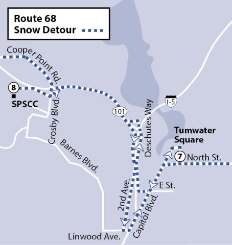 Route 68 Standard Snow Detour