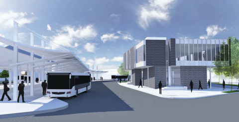 New Olympia Transit Center Building, View from the Southeast