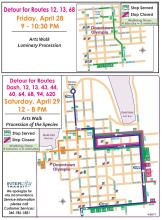 Arts Walk/Procession Detour Maps