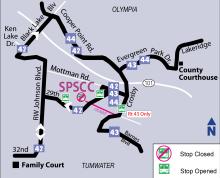 Routes 43 & 44 detour at SPSCC on Saturday, 9/8.