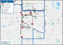 Routes 60 and 620 will be on detour near the Lacey Transit Center due to road closures for the Lacey Lighted Parade.