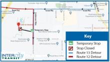 Routes 12 and 13 L&I Front entrance closure - 07-01-23