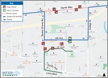 Routes 62A and 62B on detour 12-4-23 for Lacey Lighted Parade