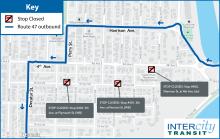 Route 47 - 4th Ave roundabout detour