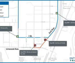 Route 68 OB detour during construction 