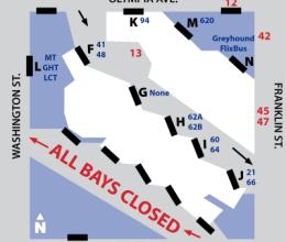 Map showing the south bay closure at OTC